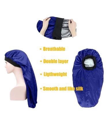 COEQINE Long Hair Sleep Cap - Reusable Satin Bonnet for Women with Red Lips Kiss Print - Buy Online on GoSupps.com