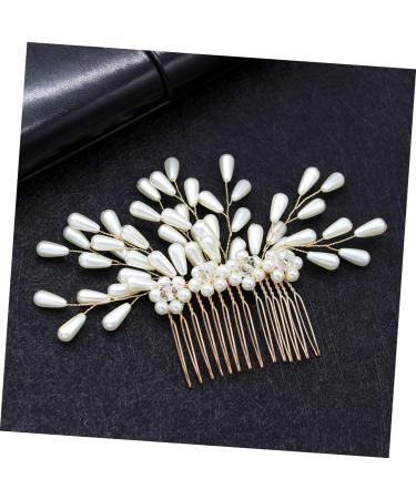 Ipetboom Bridal Headpiece Barrettes for Women Pearls Flower Hair Pearl Hair Comb Hair Combs for Women Hair Claw Clips for Women Bridal Hair Clip Tiara Bridesmaid Wedding Hair Accessories - Buy Online on GoSupps.com