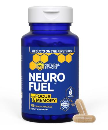 NATURAL STACKS Lions Mane Mushroom + NeuroFuel Nootropic Supplement Bundle - Supports Memory Focus & Learning - 135 Capsules - Buy Online on GoSupps.com