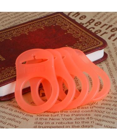 Dabixx Baby Dummy Pacifier Holder Clip Adapter for MAM Ring 5 Pieces Silicone Button Orange 48 2mm/1.89" .26"