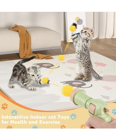 Collazoey 50 Cat Toy Balls - Plush Interactive Launcher & Silent Colorful Balls for Indoor Cats - Buy Online on GoSupps.com