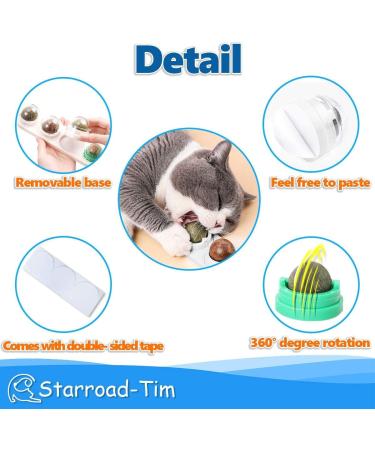 STARROAD-TIM Rotatable Edible Catnip Balls Toy for Cats - Natural & Healthy - Buy Online on GoSupps.com