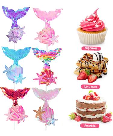 UPKOCH 18 Pcs Cake Decoration Seashell Decor Ocean Decorations Under The Sea Cupcake Topper Mermaid Cupcake Topper Under The Sea Cake Picks Toothpick Birthday Party Supplies Cloth Wedding - Buy Online on GoSupps.com