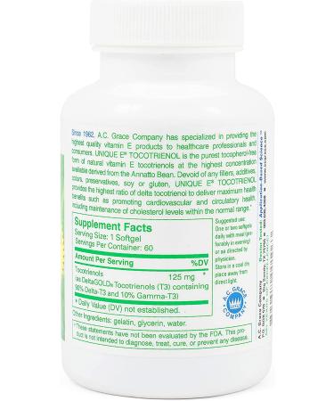 Shop A.C. Grace Unique Tocotrienol 60 Softgels - Boost Your Health - Buy Online on GoSupps.com