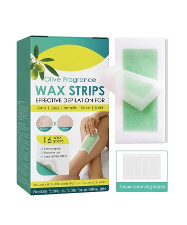 16-Part Body Wax Strip Set | Hypoallergenic Hair Remover for Legs Arms Armpits & Bikini - Buy Online on GoSupps.com