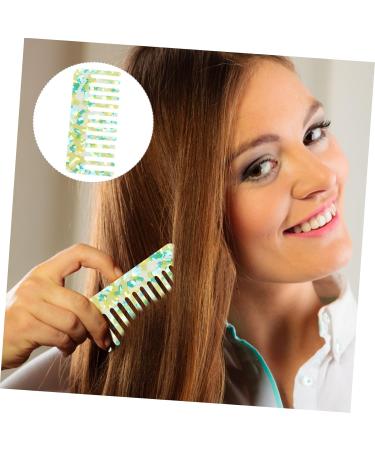 FOMIYES Peigne D m lant Dents Larges Taille Moyenne En Ac tate Vert Clair Pour Femmes Et Hommes Antistatique Cheveux Lisses Usage Quotidien Soin Du Cuir Chevelu - Buy Online on GoSupps.com