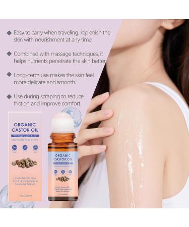 Huile de ricin bio bille avec rouleau en quartz rose 100% pure extra vierge press e froid pure pour la peau huile dor e pure pour la peau les cheveux et les sourcils zones s ches (2PCS) - Buy Online on GoSupps.com