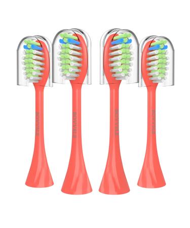 Premium Toothbrush Replacement Heads | Compatible with Philips One Series Sonicare | Whitening Bristles | for HY1100 and HY1200 (Miami Coral)