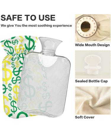 Hot Water Bottle with Cover - 1L Small Pain Relief Bag for Headaches & Neck - BPA Free - Buy Online on GoSupps.com