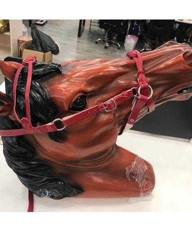 Halter for Horse | Heavy Duty Chin and Throat Snap Halter Horse Comfortable Padded Nylon Horse Halter for Training Equestrian Grooming Lambo Red - Buy Online on GoSupps.com