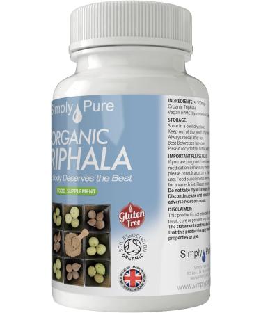 Organic Vegan Triphala Capsules x 90 | 100% Natural | Soil Association Certified | Gluten & GM Free - Buy Online on GoSupps.com