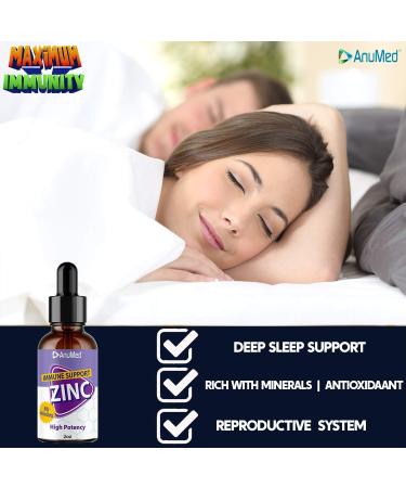 Anumed Natural Zinc Gluconate 15mg Liquid Drops - Immune System Support for Adults and Kids - Vegan, Non-GMO, Gluten-Free (2oz) - Buy Online on GoSupps.com