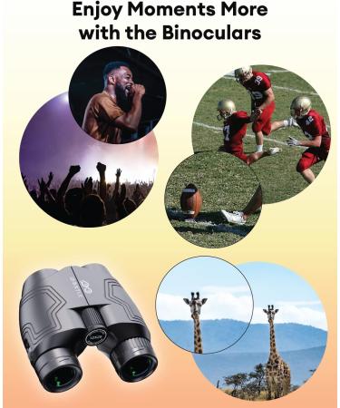 2023 12x25 Compact Binoculars with Low Light Night Vision - Waterproof for Hunting and Bird Watching - Buy Online on GoSupps.com