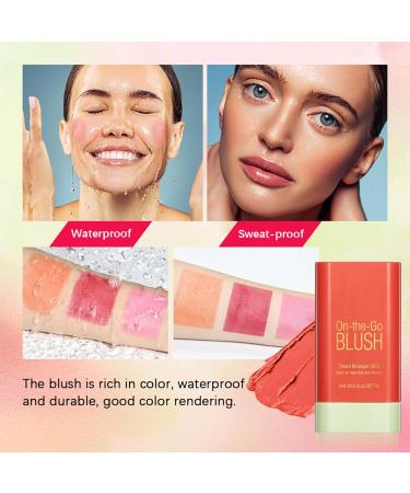 3-in-1 Coral Orange Blush Stick - Creamy Multi-Use Makeup for Face, Eyes & Lips - Long-Lasting Contour Stick for Natural Look - Moisturizing & Blendable Formula (1.00g) - Buy Online on GoSupps.com