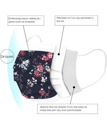 Lulupi 10-Piece Floral Face Masks for Women | Breathable Elegant Mouth and Nose Protection | International Shipping - Buy Online on GoSupps.com