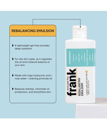 Excuse My Frank Rebalancing Emulsion Gel Moisturizer 300ml | Korean Skincare for Dry Skin | Hydrating & Nourishing Face Moisturizer - Buy Online on GoSupps.com
