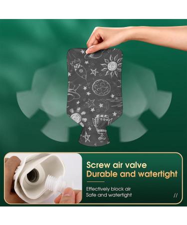 Cosmic Galaxy Hot Water Bottle with Plush Cover - Hand Warmer for Adults & Kids | 26.5x15.3cm - Buy Internationally - Buy Online on GoSupps.com