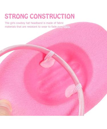 FOMIYES Cowboy Hat Headband: Mini Cowgirl Hat Headband - Birthday Costume Accessories Cowgirl Hat Costume Headwear for Western Masquerade Party (Pink) - Buy Online on GoSupps.com