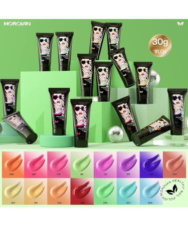 Morovan Poly Gel Nail Kit with UV Lamp, Drill & 15 Colors - All-in-One Poly Gel Kit for Nail Extensions | 30g Poly Gel & 100Pcs Dual Forms Included - Buy Online on GoSupps.com