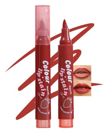 Jutqut Matte Lip Marker Long Lasting Waterproof No Transfer Natural Permanent Lip Pencil Lip Gloss Highly Pigmented #03