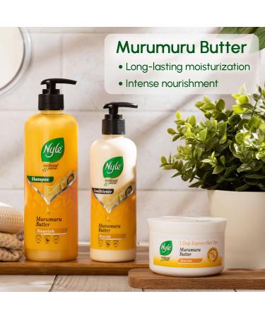Nyle Natural & Pure Shampoo - Nourishing Hair with Murumuru Butter Paraben & Sulphate Free 475ml for Men & Women - International Shipping Available - Buy Online on GoSupps.com