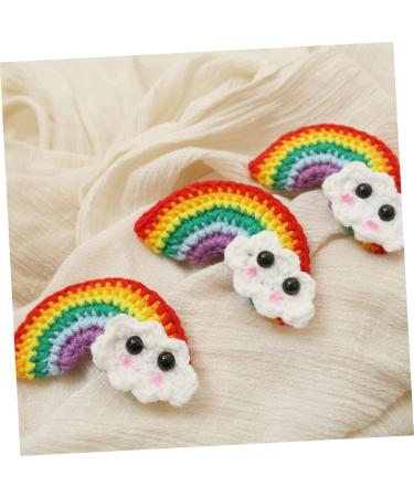 FRCOLOR 3 Pairs Rainbow Barrettes Braiding Hair Accessories Girl Hair Clips Hair Clips for Kids Cotton Rainbow Pendant Snap Side Clamp Rainbow Earring Ornaments Girl Hair Decor The Clouds - Buy Online on GoSupps.com