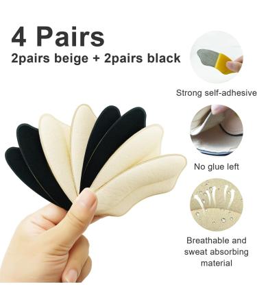Unisex Heel Pads Cushions - Blister Prevention & Improved Shoe Fit - Beige/Black - Buy Online on GoSupps.com
