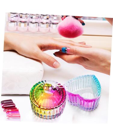 minkissy 10 Pcs Colorful Crystal Cup Nail Tips for Acrylic Nails Professional Monomer Dappen Dishes Nail Art Cup Nail Art Dappen Dish Acrylic Nail Brush Glass Storage Box Liquid - Buy Online on GoSupps.com