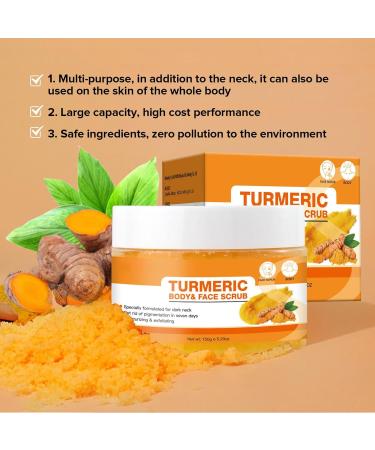 Brightening Turmeric Scrub Scrub Turmeric Body Body Scrub Moisturizing kin Exfoliator with and Coconut Oil Gently Exfoliate Face Body Hand and Foot Scrub Moisturizing Body Skin Care - Buy Online on GoSupps.com