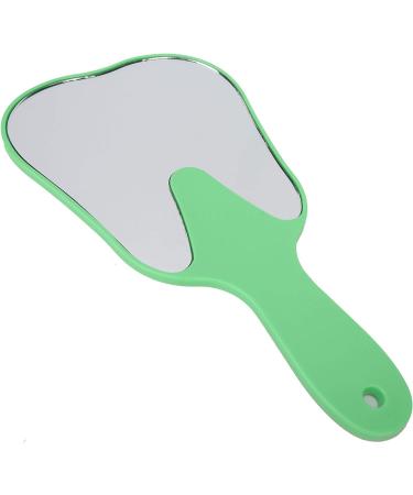 Plastic Handle Hand Mirror with Magnifier for Dental Care - Cute and Fashionable (Green) - Buy Online on GoSupps.com