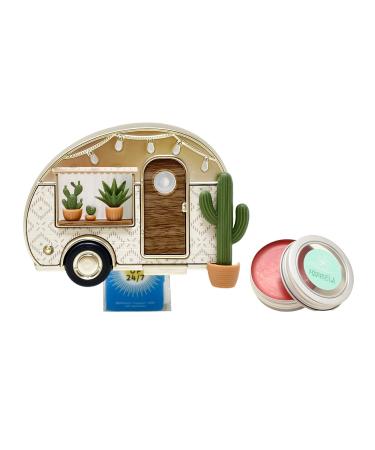 Bath & Body Works Camper Nightlight Wallflowers Fragrance Plug and a Strawberry Lip Balm