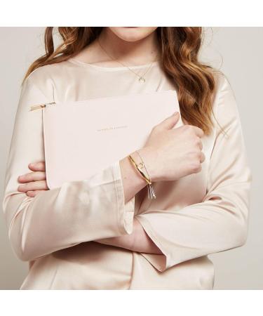 Estella Bartlett Faux Leather Pouch in Powder Pink | Stylish & Durable International Shipping Available - Buy Online on GoSupps.com