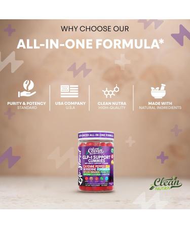 Clean Nutra Gummies with Cayenne Pepper CLA Berberine Forskolin Ceylon Cinnamon Probiotics Garcinia Cambogia & L-Carnitine | Mango Cherry Flavor | 60 Count Chewable Supplement Gummies - Buy Online on GoSupps.com