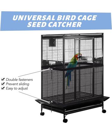 Adjustable Bird Cage Seed Catcher - Large Soft Mesh Skirt for Round & Square Cages - Buy Online on GoSupps.com