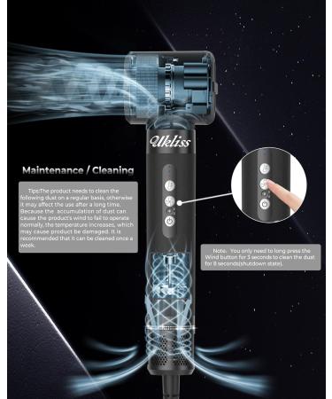 Air Styler 7 in 1: High-Speed 11000 RPM Hair Dryer & Warm Air Brush Set with 7 Attachments for Drying Smoothing Curling & Volume | Ions Care & Scalp Massager - Black - Buy Online on GoSupps.com