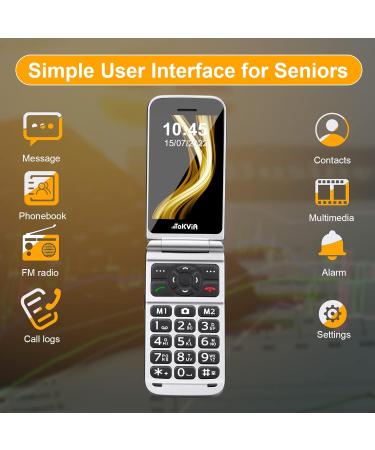 TOKVIA T288 Big Button Mobile Phone for Seniors with SOS Button | Large 2.8 Display | UK Charger & Charging Dock Include - Buy Online on GoSupps.com
