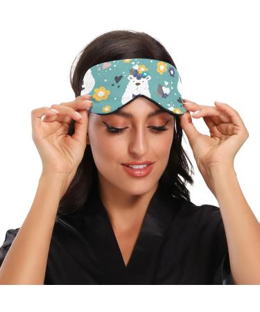 Haskirky Light Blocking Eye Mask - Breathable & Adjustable for Adults - Ideal for Travel, Yoga, Meditation, Office - Funny Bears Print - Buy Online on GoSupps.com