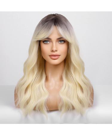 HAIRCUBE Blonde Curly Wig with Fringe for Daily Use or Cosplay - Synthetic Hair (M) - Buy Online on GoSupps.com