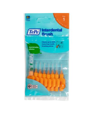 TePe Original Interdental Brushes Orange 0.45 mm 3 Packs of 8 Orange 8 Count (Pack of 1)
