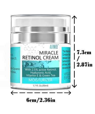 ALINICE Retinol Cream for Face - Anti-Aging Collagen Moisturizer for Women with 2.5% Retinol, Hyaluronic Acid, Vitamin E & Green Tea - Buy Online on GoSupps.com