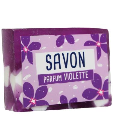 French Tendance Vegetable Glycerine Slice Soap 100 g - Violet Scent