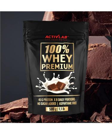 Activlab 100% Whey Premium 500g 16 Servings x 23G Protein Powder | 6.9 G BCAAs | Muscle Building & Regeneration | Glutamine | Low Sugar & Fat | Chocolate Taste - Buy Online on GoSupps.com