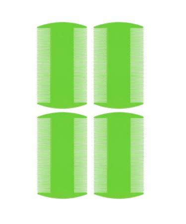 4 Pcs Lice Combs Nit Combs Durable Double Sided Headlice Combs Headlice Treatment for Adults Kids Pets (4PCS Green) 4PCS Green
