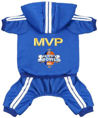 Dog Hoodies Dog Clothing 4 Legs Overall Football Mvp Fleece Sweater Winter Sweat Shirt Shirt Warm Cotton Hoodie For Small Dog Medium Large Dog S Blue
