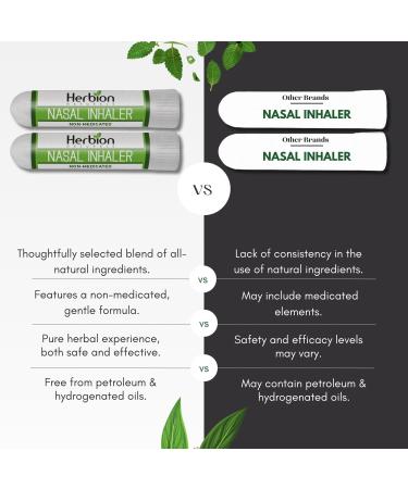 Herbion Naturals Nasal Inhaler - Natural Relief for Congestion & Sinus Pressure | Non-Medicated Essential Oils | 12 Count | 2-Pack - Shop Internationally - Buy Online on GoSupps.com