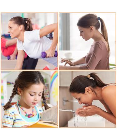 100 Pieces Multi-Colored Hair Ties for Girls & Women - Elastic Ponytail Holders & Hair Accessories - International Shipping Available - Buy Online on GoSupps.com