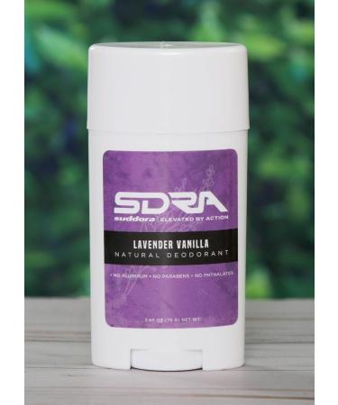 Suddora Natural Deodorant - Aluminum Free Organic Coconut & Jojoba Oils Lavender Vanilla Odor Control Stick for Men & Women - Travel Essential - Buy Online on GoSupps.com