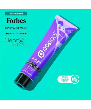 PopGel Sensitive Kind Toothpaste - Plastic-Free, Vegan, Fluoride, Mild Mint - 4oz - Buy Online on GoSupps.com