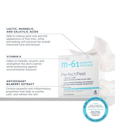 M-61 Perfect Peel - 30 Treatments | Exfoliating Peel with Lactic Mandelic Salicylic Acid & Vitamin E - Lavender & Green Tea - International Shipping - Buy Online on GoSupps.com
