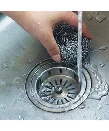 Clisted 64 PCS Stainless Steel Sponges Scrubbers Utensil Scrubber Scouring Pads Ball for Removing Rust Dirty Cookware Cleaner - Buy Online on GoSupps.com